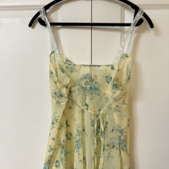 Vintage Y2K California Dynasty Top Womens L Sheer Butterfly Cami Babydoll Fairy - Picture 5 of 9